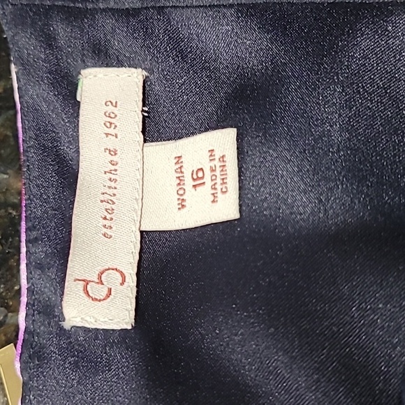 Sz 16 or 1X NWT Dress Barn Purple Black White Flowers Dress Sleeveless - Picture 4 of 4